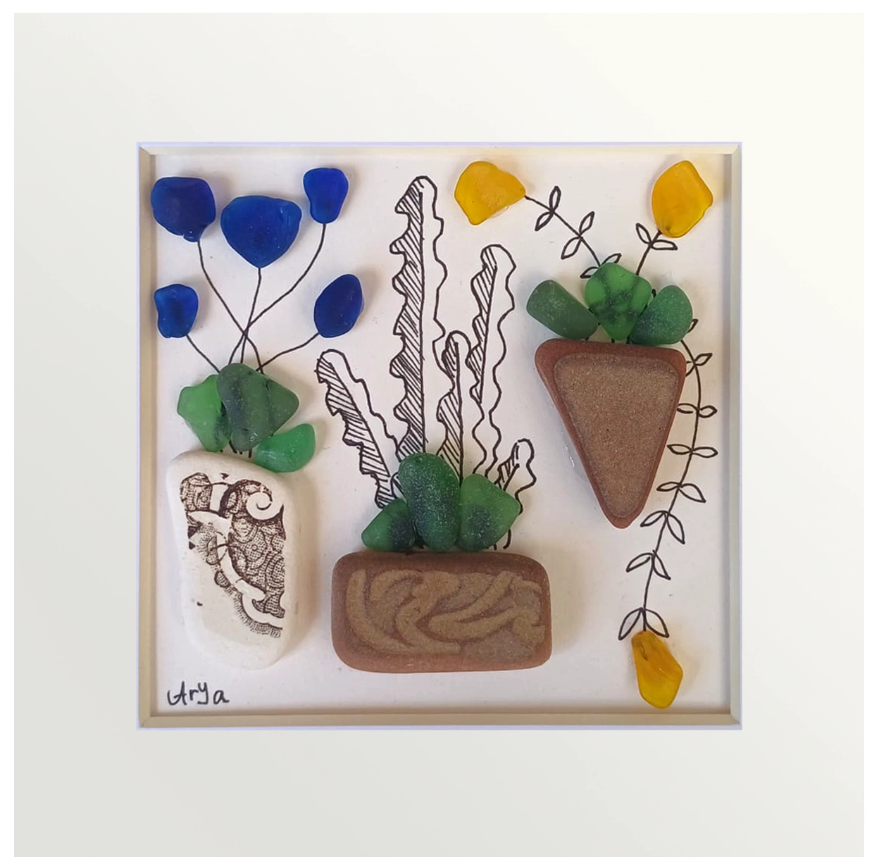 Flores en la pared