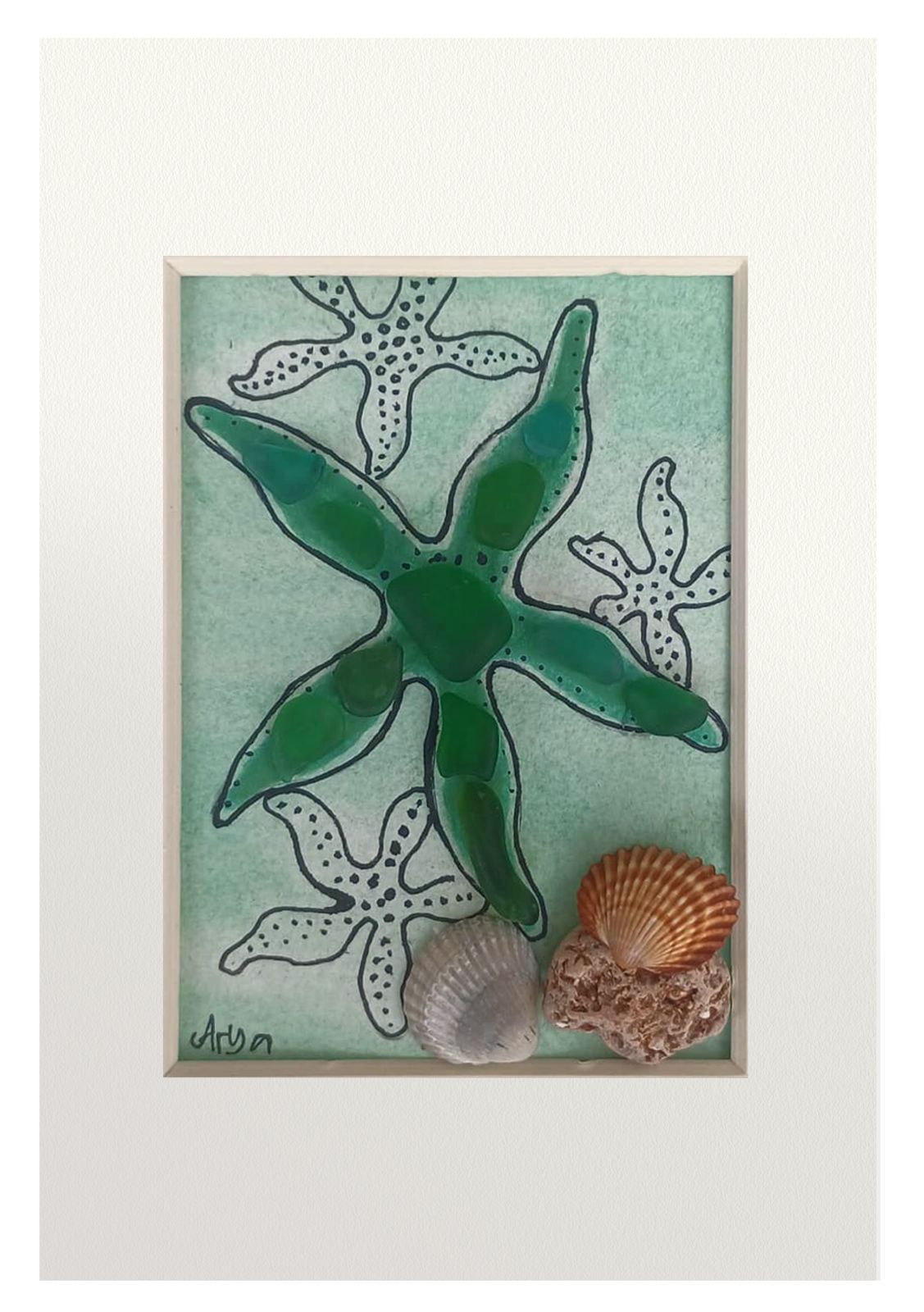 Estrella de mar verde