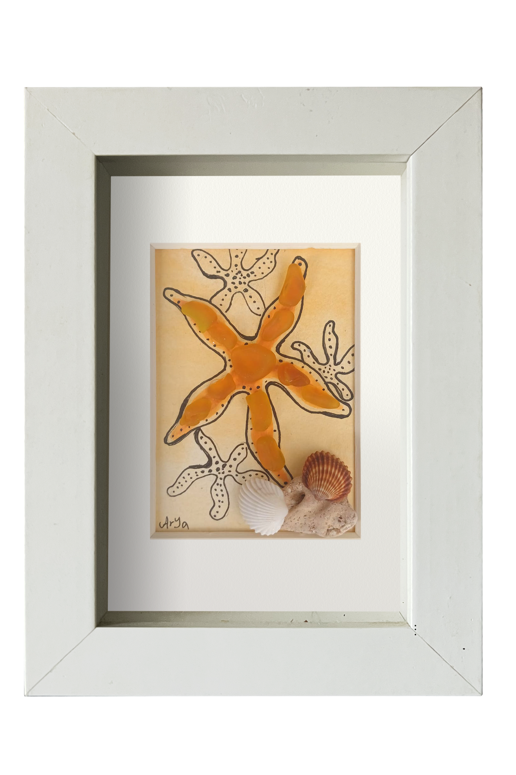 Estrella de mar amarillo