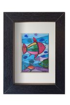Colorido cuadro con dibujos de peces tropicales