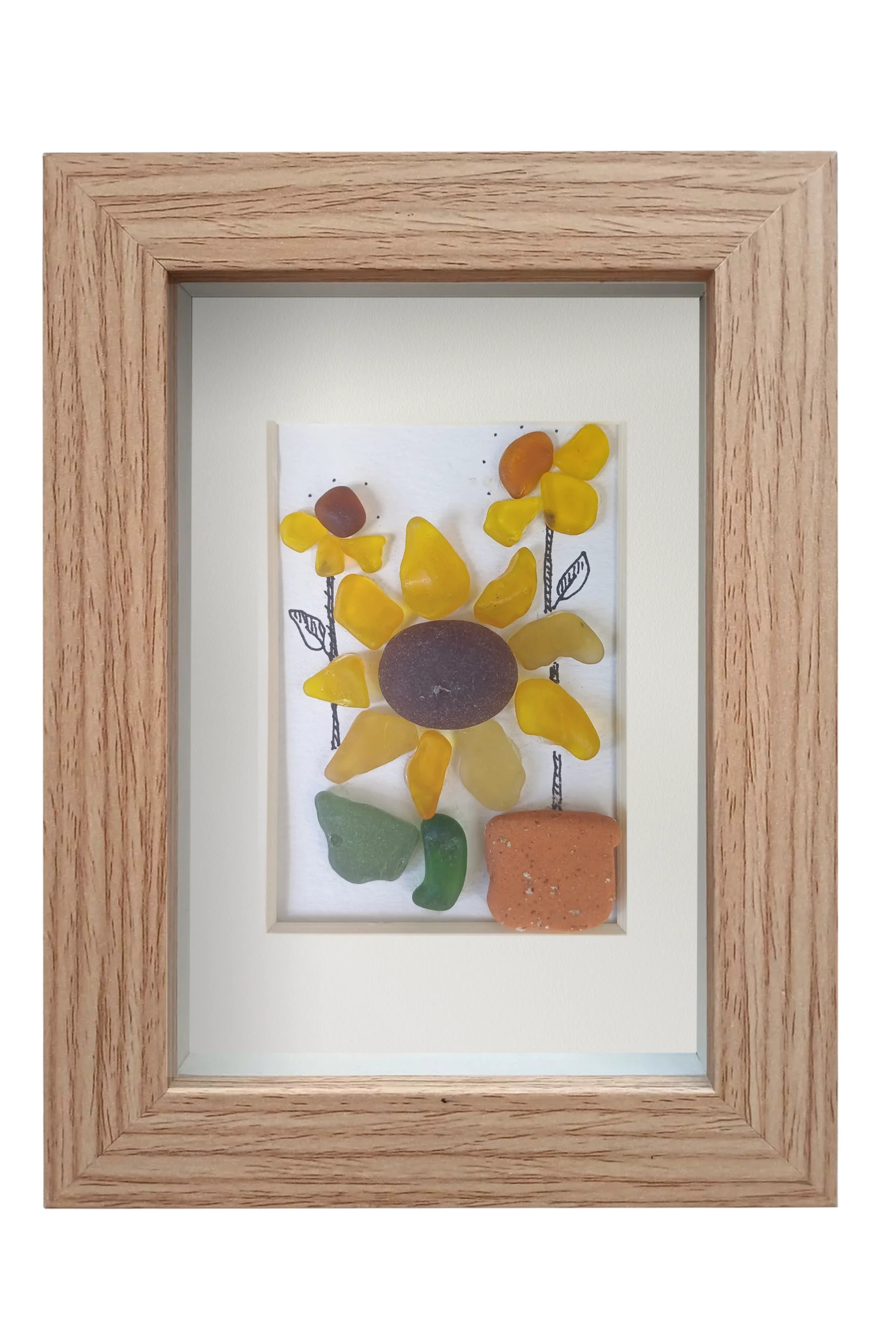 Girasoles en maceta